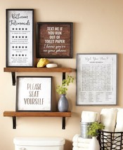 Funny Bathroom Wall Art Prints Farmhouse Decor Quotes Signs Pictures Plaque Gift - £15.59 GBP+