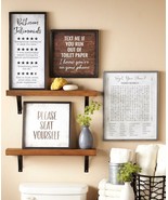 Funny Bathroom Wall Art Prints Farmhouse Decor Quotes Signs Pictures Pla... - £15.75 GBP+