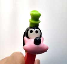 Vintage Goofy Pez Dispenser - Red Stem Black Head Green Hat Hungary Clean - $8.09