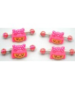 4 lot Hair Clip Pink Fun Little Doll Small Girlie Bow Spring BABY Toddle... - $153.45 MXN