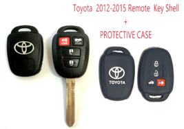 Toyota Corolla Camry Rav4 2012-2016 4 Button Remote Key Shell + PROTECTI... - £8.13 GBP