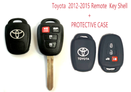 Toyota Corolla Camry Rav4 2012-2016 4 Button Remote Key Shell + PROTECTI... - £8.21 GBP