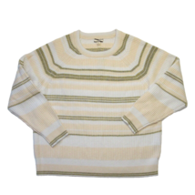 NWT J.Crew Cashmere Ribbed Crewneck Sweatshirt in Pearl Oyster Ash Stripe L - £90.67 GBP