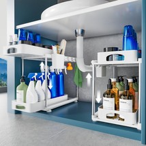 2 Pack Under Sink Organizers And Storage, Double Sliding Kitchen Cabinet... - $766.26 MXN
