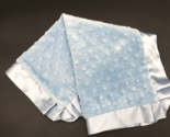 Cocalo Baby Lovey Minky Satin Ruffle Trim Blue Satin Back - $24.99