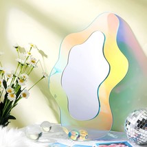 Wavy Acrylic Mirror Rainbow Irregular Aesthetic Vanity Mirror, 14.2 X 9.... - $838.23 MXN