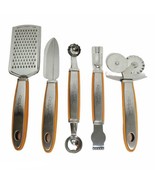 Wolfgang Puck Orange 5pc Garnish Prep Set Chef Stainless Steel Meal Prep... - $379.94 MXN
