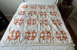 Vintage Handmade Quilt 57x64  - £42.02 GBP