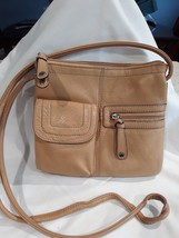 Tignanello Vintage 80’s Tan Pebbled Leather  Shoulder Cross Body Bag Purse - £23.49 GBP