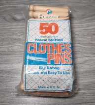 Dolls Head Wooden Clothespins 40 Forster Worlds Fair Brand USA Sealed Pk... - £13.41 GBP