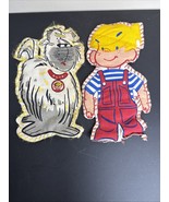 DENNIS THE MENACE &amp; RUFF VINTAGE PLUSH DOLLS 16” soft cloth cartoon Coll... - $873.91 MXN
