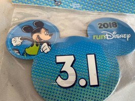 New 2018 runDisney Marathon Car Magnet 3.1 Miles Mickey Mouse Small - $6.79