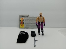 Gi Joe ARAH Cobra Dr Mindbender V1 1986 Action Figure with Weapons Filecard - £27.64 GBP