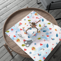 Hearts Tea Cups and Birds Gift Wrapping Paper, Eco-Friendly - $14.99