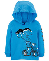 allbrand365 designer Toddlers Construction Print Hoodie Size 2T Color Blue - £15.64 GBP
