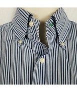 Tommy Hilfiger Striped Long Sleeve Button Down Shirt Men&#39;s Large Blue Po... - £9.43 GBP
