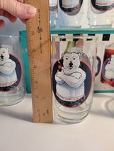 6 Coca Cola Indiana 16 oz Polar Bear Glasses with "Attitude Bear" design image 2