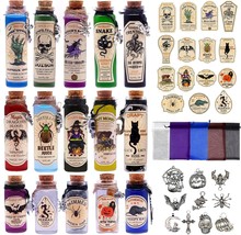 99 Pc. Set Of Halloween Potion Bottles, Indoor Halloween Decorations, Apothecary - £35.23 GBP