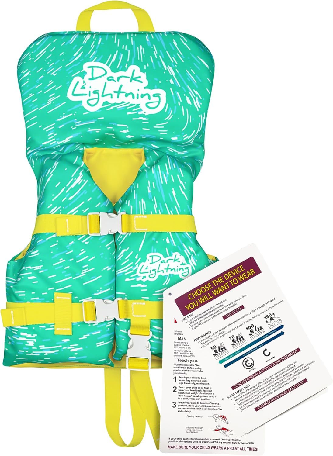 Dark Lightning Uscg Approved Infant Life Jacket 0-30 Lbs, Swim Vest For,... - $47.92