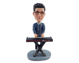 Custom Bobblehead Elegant electric keyboard player wearing a nice sweater - Musi - £78.18 GBP