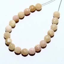 8.60 cts Natural Moonstone Faceted Round Beads Loose Gemstone 20 pcs Size 4mm - $4.69