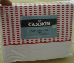 Cannon Rubie Rose Sheet Set - BRAND NEW IN PACKAGE - Cotton Blend 250 TC... - £23.89 GBP