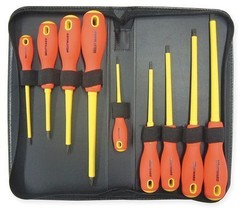 Westward 1Yxn6 Insulated Screwdriver Set,Slotted/Phillips,9 Pcs - £78.68 GBP