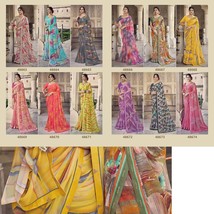 Buy Beautiful Printed Sarees, Daily Wear, Casual Wear Floral, Abstract Prints La - £58.45 GBP