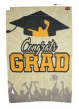 Congrats Grad Welcome Garden Flag Double Sided Burlap 12 x 18 - $9.37