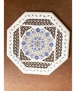 20" Handmade Marble Table Top with Real Gemstone Inlay Work - $1,250.00