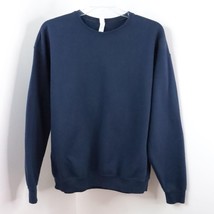 Jerzees Nublend Men&#39;s XL Solid Navy Blue Pullover Crew Neck Basic Sweatshirt - £6.37 GBP