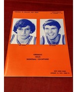 1974 Virginia vs William &amp; Mary Basketball Program - 12/11/74 Vintage Co... - $13.65