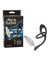 Star F*cker Slim Gem Plug W/silicone Enhancer - Black - £26.72 GBP