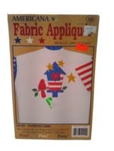 Americana Fabric Applique Kit Patriotic Bird Birdhouse #54109 Iron-On Kit - £5.46 GBP