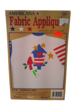 Americana Fabric Applique Kit Patriotic Bird Birdhouse #54109 Iron-On Kit - £5.42 GBP