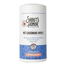 Skouts Honor Dog &amp; Cat Pet Grooming Wipes 80 Count - £16.57 GBP