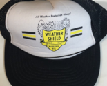 Weather Shield Hat Cap vintage Black Trucker Hat SnapBack Medford Wiscon... - $11.87