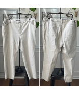 Liz Claiborne Beige Denim Straight Leg Jeans 18W Petite - $18.00