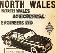 1954 North Wales Agricultural Engineers Renault Advertisement Automobili... - $19.99