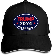 Trump 2024 I&#39;ll Be Back Adjustable Embroidered Ball Cap Hat New - £17.68 GBP
