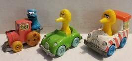 Lot 3 Playskool Sesame Street Diecast Character Cars - Cooke Monster and Bigbird - £2.11 GBP