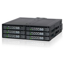 Icy Dock Full Metal 6 X 2.5 SAS/SATA HDD/SSD Mobile Rack Enclosure For 5.25&quot; Bay - £176.78 GBP