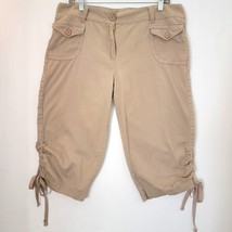 Womens Indigo Great Northwest Capri Cargo Pants Size 14 Soft Casual Comfort - $16.49