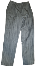 Harve Benard Sport Womens Sz 10 Wool Lined Pants Pinstripe Gray With Black - £9.38 GBP