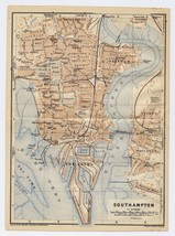 1927 Original Vintage City Map Of Southampton / Hampshire / England - £17.17 GBP