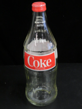 Vintage Collectible 1.5 liter Coke/Coca-Cola Glass Bottle English &amp; French - £15.78 GBP