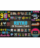 Retro 80s 90s Bundle SVG 30 Designs - $558.00 MXN