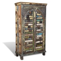 Reclaimed Wood Bookshelf Bookcase 2 Doors &amp; 3 Shelves - £746.87 GBP