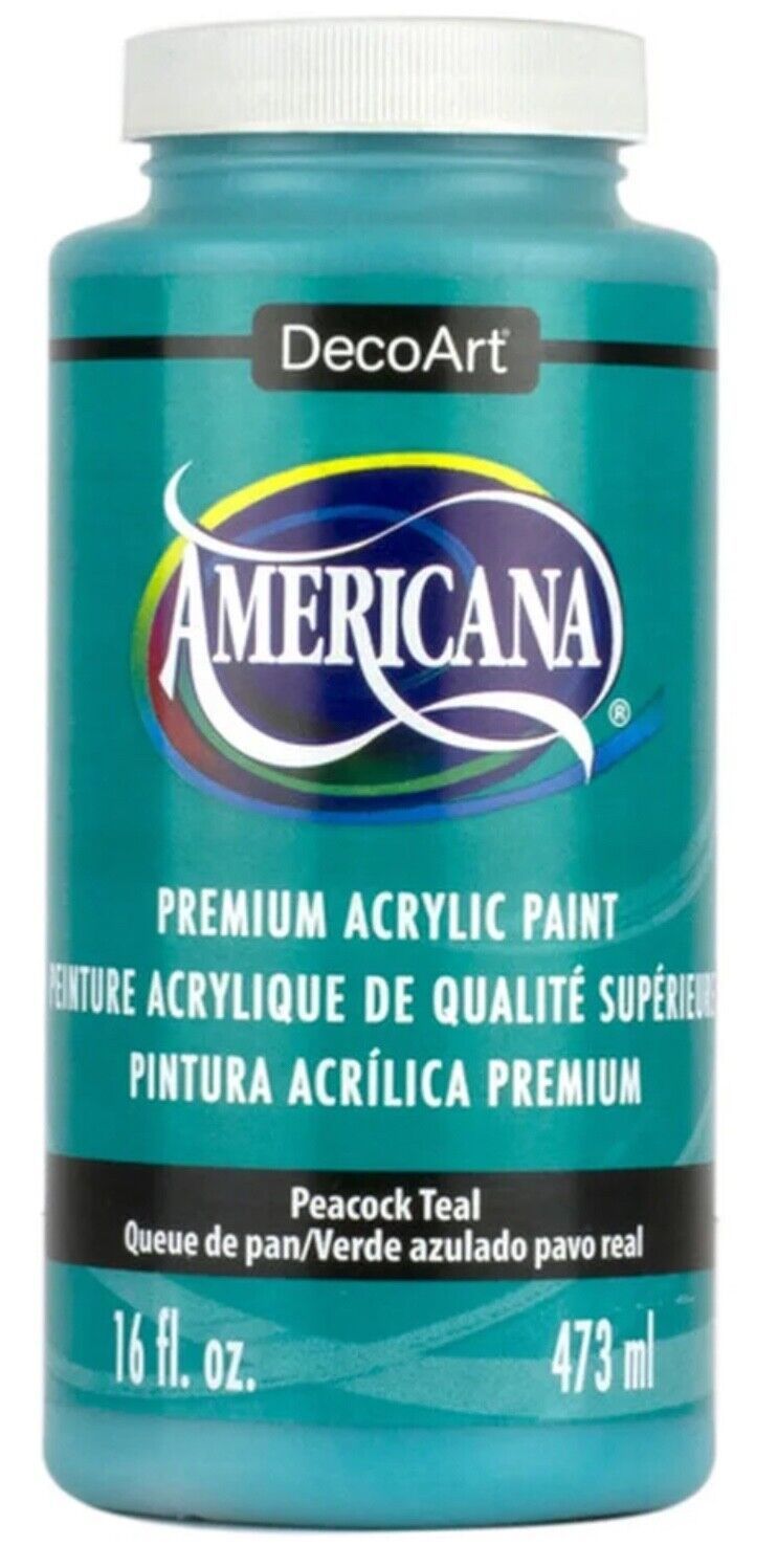 DecoArt Americana Premium Acrylic Paint, 16 Oz., Peacock Teal - $12.95