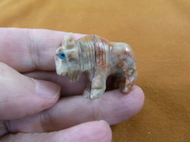 (Y-BUF-38) Little Gray Buffalo Calf Bison Carving Stone Gemstone Soapstone Peru - £6.86 GBP